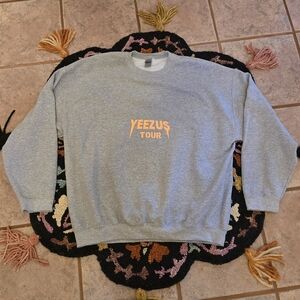 🔥🔥Bootleg Yeezy Yeezus Tour Gray and Orange Crewneck Sweater🔥🔥